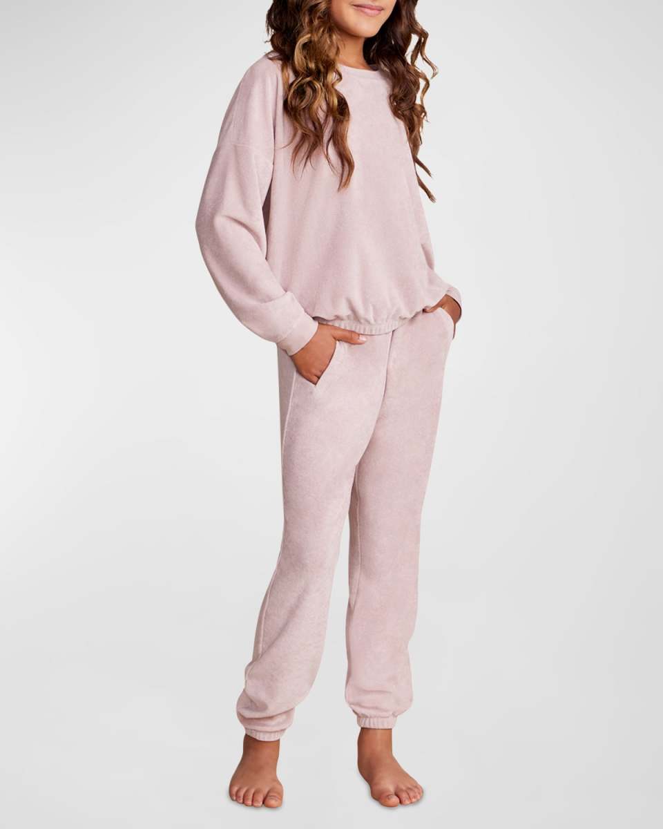 Girl's Dolman CozyTerry Pullover Sweatshirt, Size 6-14